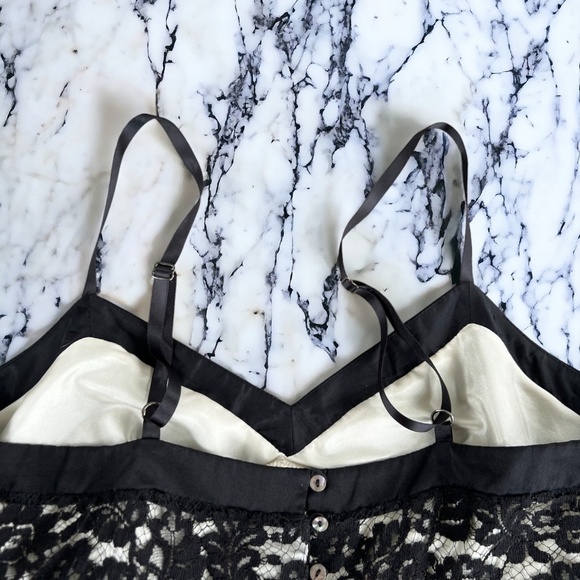 Rebecca Taylor Black Lace Camisole Tank Top Size 8 - Picture 11 of 16